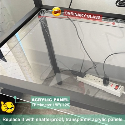 Panneau clair mince de plexiglass de rechange de cadre de tableau pour la peinture de signes de laser