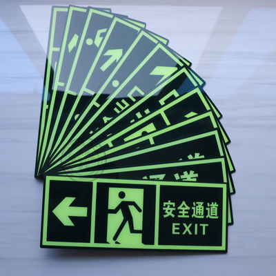 Panneau acrylique luminescent de signe, Signage coupé acrylique d'instructions du feu