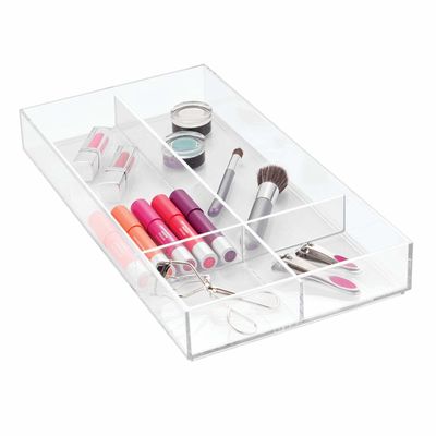 Boîtes de rangement acryliques de plexiglass pour le maquillage, vitrine acrylique de bijoux