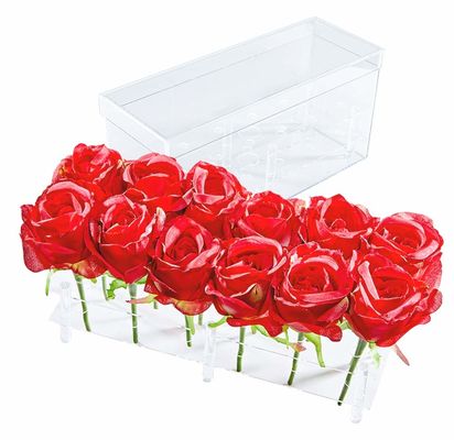 Décoration quotidienne de boîte acrylique éternelle imperméable de roses pour 25 roses