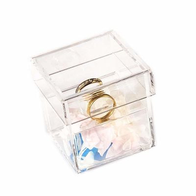 Résistance UV acrylique claire de la place pp picoseconde Ring Box Chemical Resistance