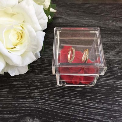 Résistance UV acrylique claire de la place pp picoseconde Ring Box Chemical Resistance