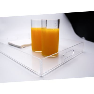 Tray Rectangular For Breakfast acrylique clair
