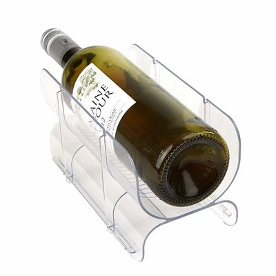 Système en plastique acrylique modulaire de stockage de réfrigérateur de porte-bouteilles de vin