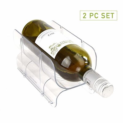 Affichage clair acrylique de lucite de dessus de Tableau de support de bouteille de double vin