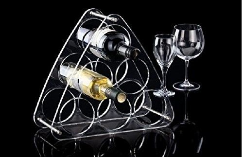 Support acrylique de bouteille de lucite de plexiglass, porte-bouteilles en plastique de vin pour le réfrigérateur