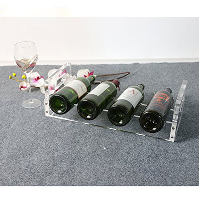 Taille empilable de PMMA du support acrylique transparent 18.9x8x4cm de vin