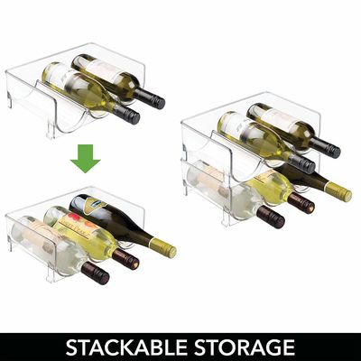 Porte-bouteilles acrylique empilable contemporaine de vin pour des partie supérieure du comptoir de cuisine
