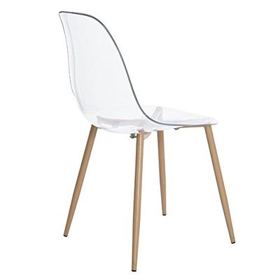 Chaise acrylique de Ghost d'espace libre d'ODM d'OEM, jambes en métal d'Eames Style Plastic Chair With
