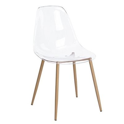 Chaise acrylique de Ghost d'espace libre d'ODM d'OEM, jambes en métal d'Eames Style Plastic Chair With