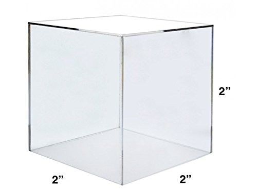 Boîte de présentation acrylique de cube en espace libre de stockage de sculpture
