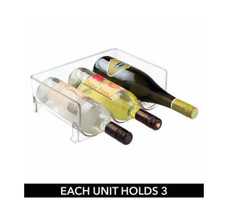 Porte-bouteilles acrylique empilable de vin d'OEM pour des partie supérieure du comptoir de cuisine