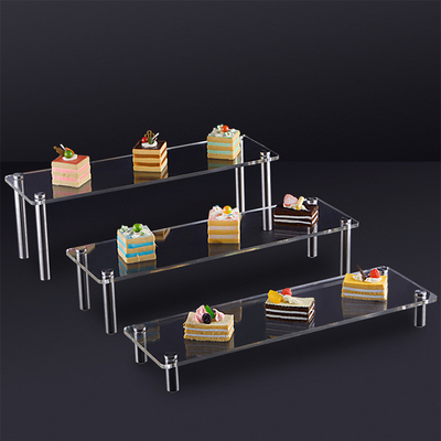 Présentoir acrylique de dessert de gâteau d'anniversaire de mariage de partie avec 8 rangées